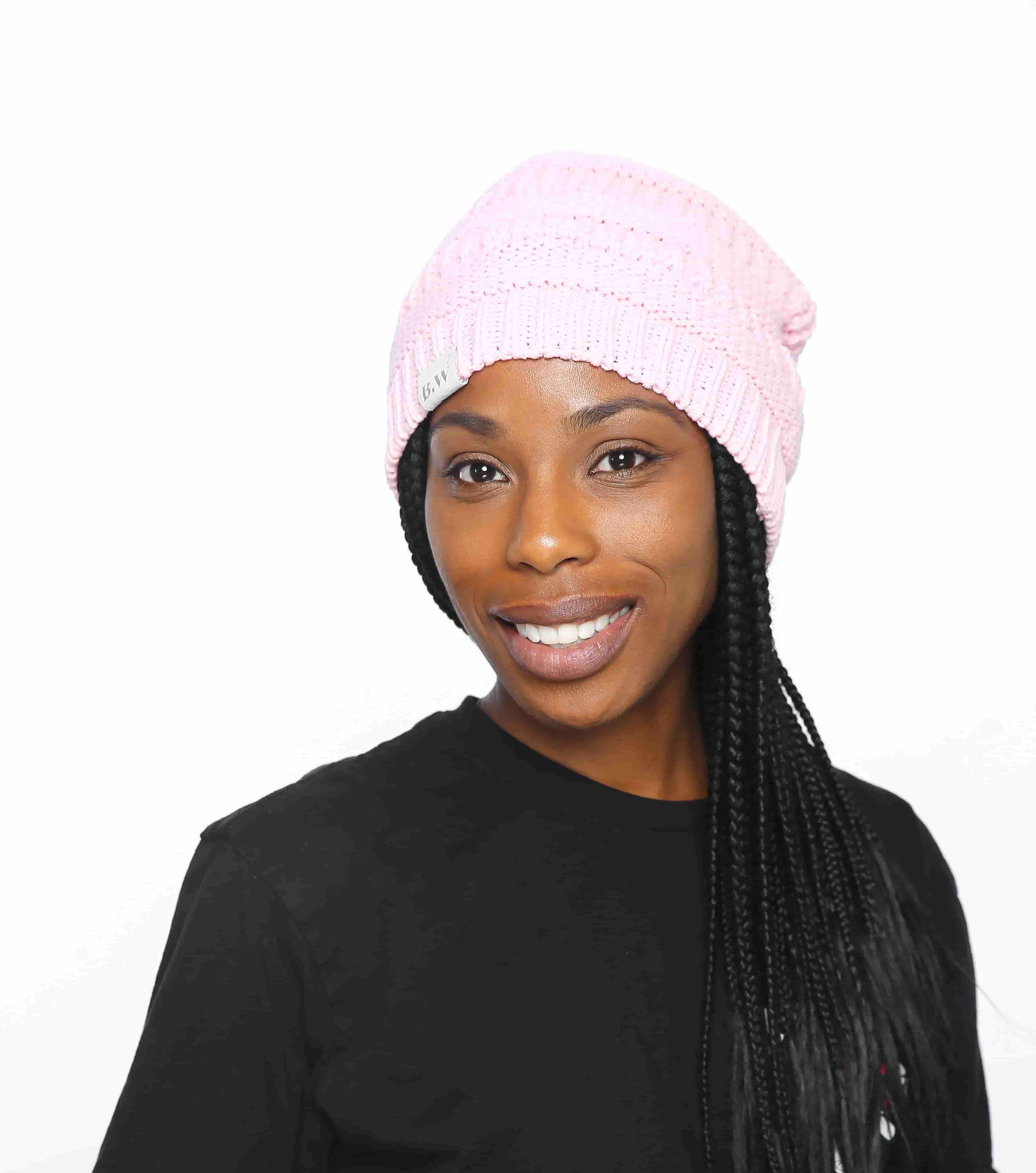 NWT - BCBGeneration Pink Knit Beanie / Winter Hat Pink Beanie – The Provincetown Independent Shop main image 4