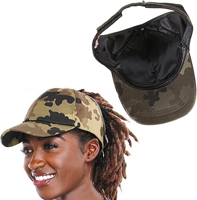 Natural Hair Visor Hats With Hair Curly Hat Wigs For Black Women
