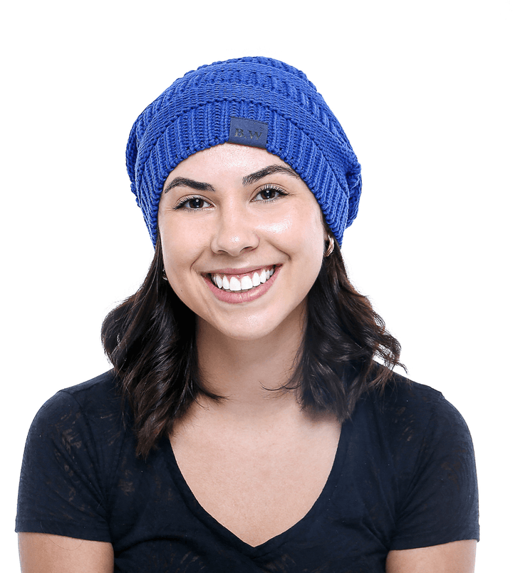Winter Hat | Satin Lined | Detachable Pom Pom | Royal Blue  display picture 1