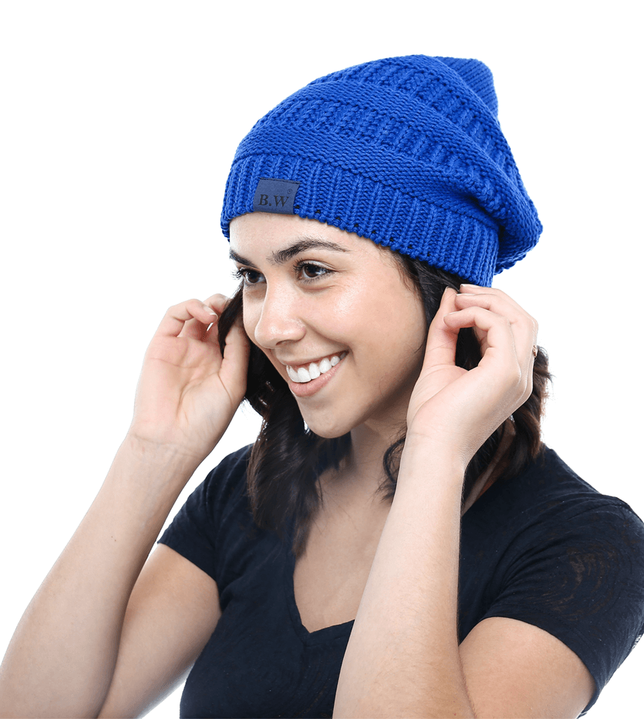Winter Hat | Satin Lined | Detachable Pom Pom | Royal Blue  display picture 1