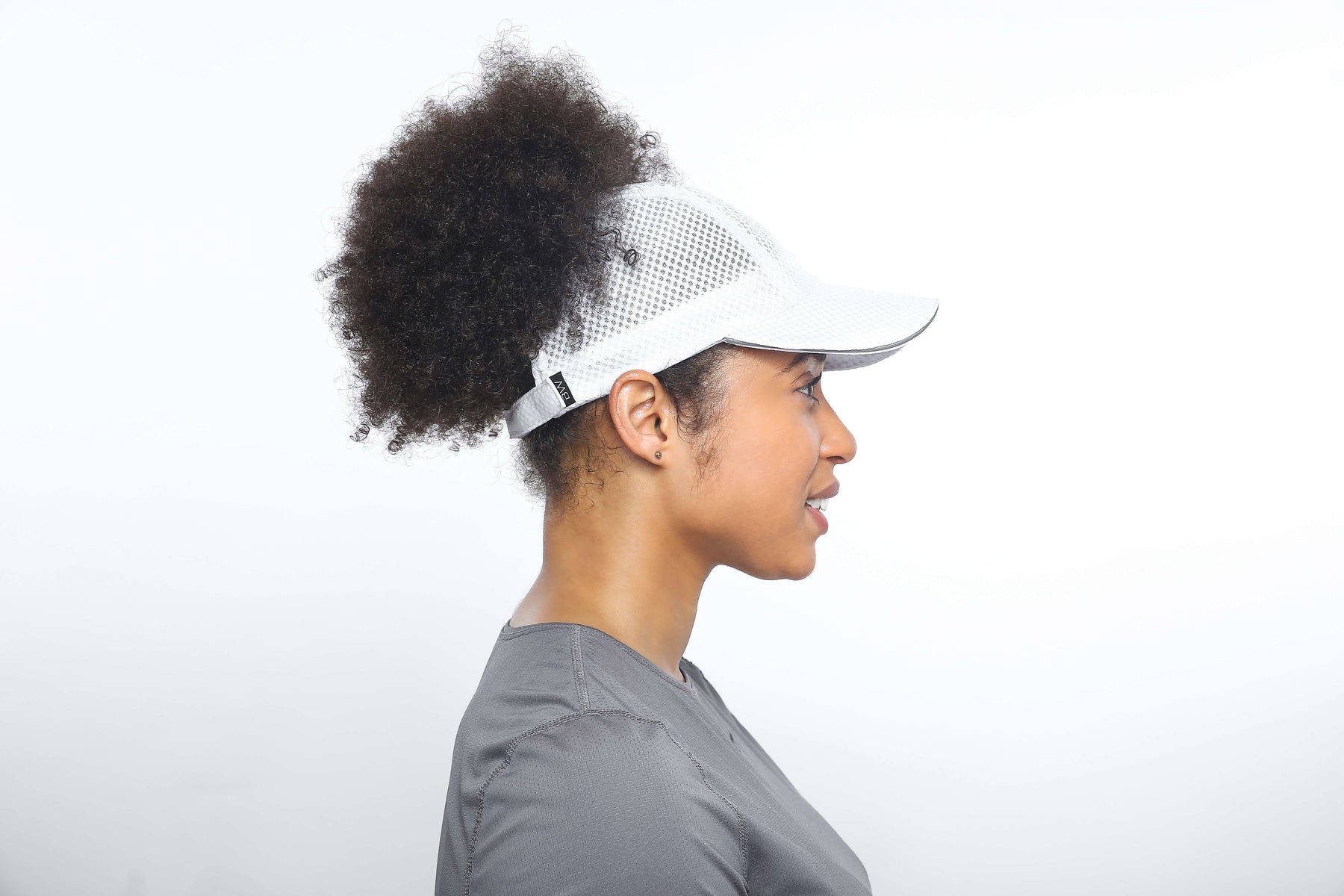 Dri Fit Backless Running Hat White Beautifully Warm LLC