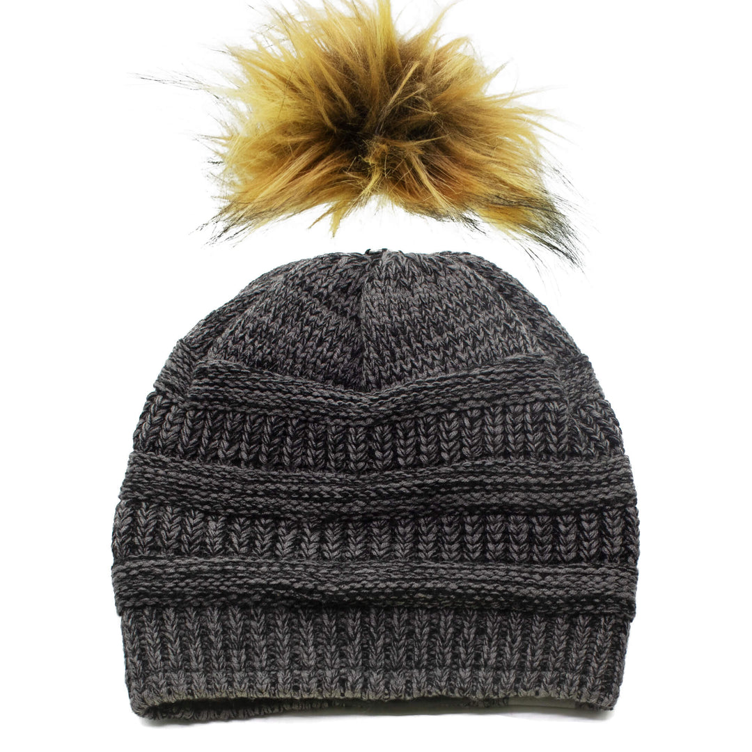 Winter Hat | Satin Lined | Detachable Pom Pom | Charcoal  display picture 3
